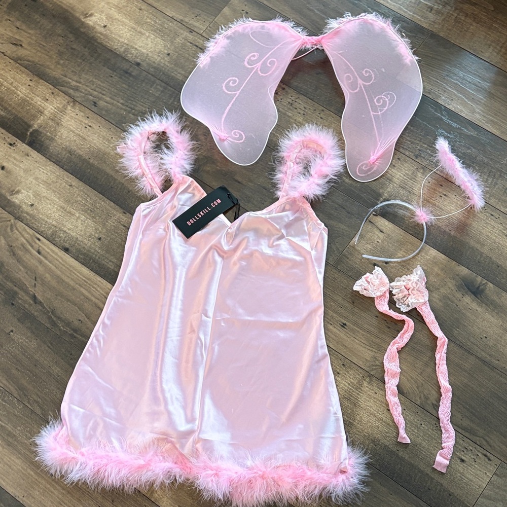 Dolls Kill Pink Sexy Angel Costume